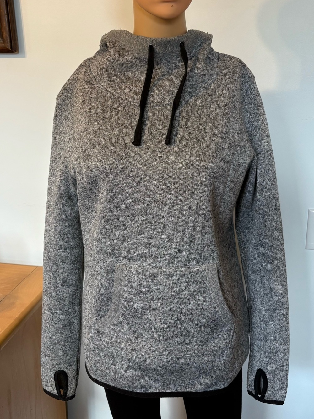 Danskin Gray Heather Hoodie Label Detail